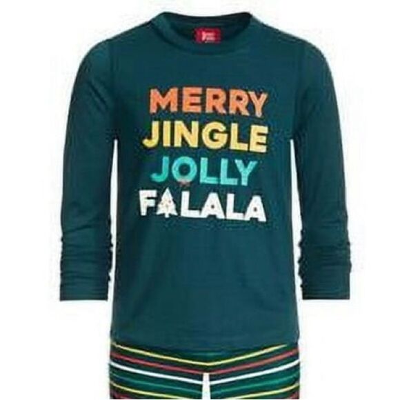 Family Pajamas Unisex Kids Matching Merry Jingle Mix It Pajama Set Size 2T-3T - Picture 4 of 5